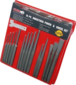 GRIP - PUNCH & CHISEL SET - MECHANICS - 16 PCE 